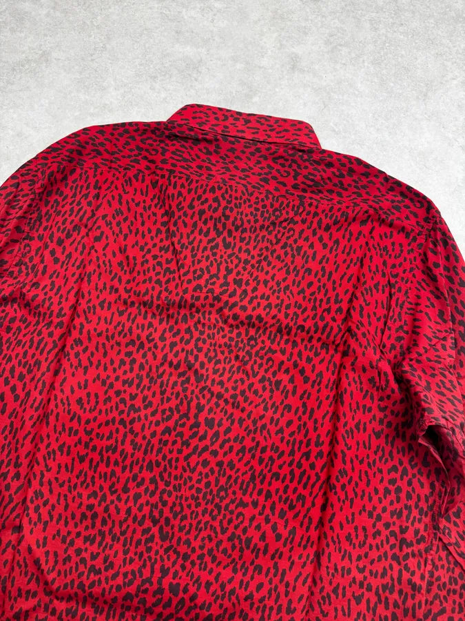 SS2014 Saint Laurent Red Leopard Shirt by Hedi Slimane vKiIaZZ 5