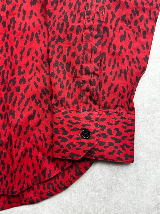 SS2014 Saint Laurent Red Leopard Shirt by Hedi Slimane vKiIaZZ 10