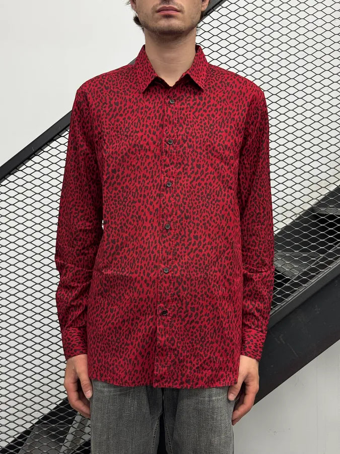 SS2014 Saint Laurent Red Leopard Shirt by Hedi Slimane vKiIaZZ 2
