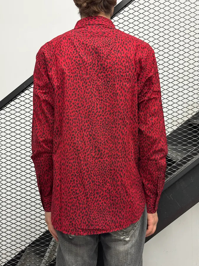 SS2014 Saint Laurent Red Leopard Shirt by Hedi Slimane vKiIaZZ 3