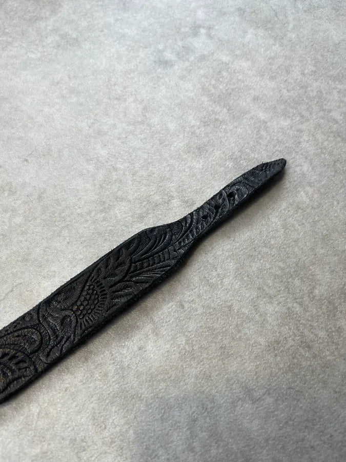 SS2014 Saint Laurent Western Buckle Black Leather Bracelet by Hedi Slimane dpsTAwT 6