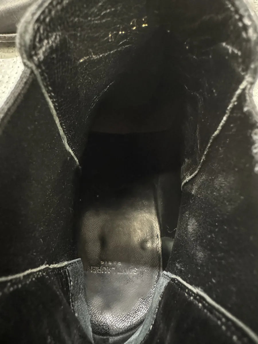 SS2014 Saint Laurent Wyatt Black Minimalist Leather Boots uqYNbid 6