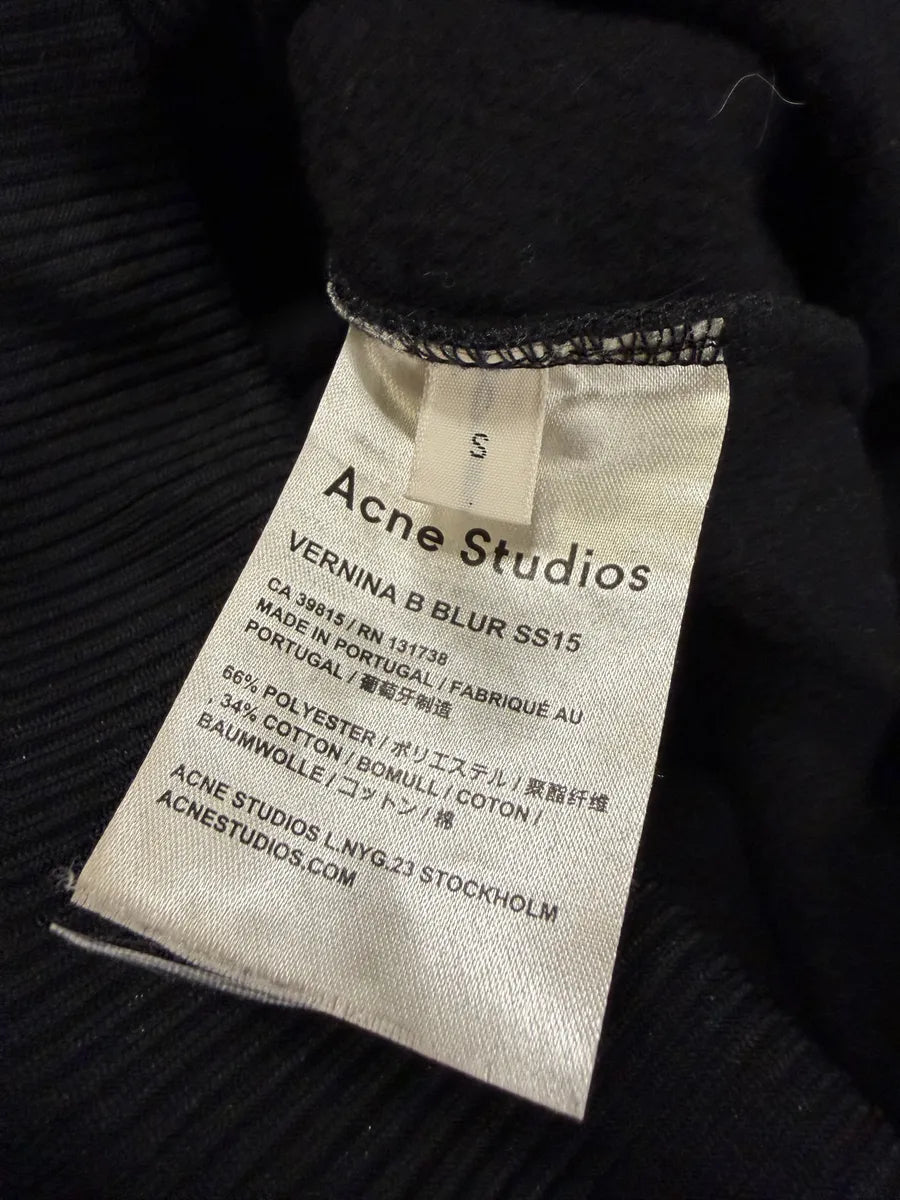 SS2015 Acne Studios Black Vernina B Blur Crewneck Sweater OLyiyPJ 5