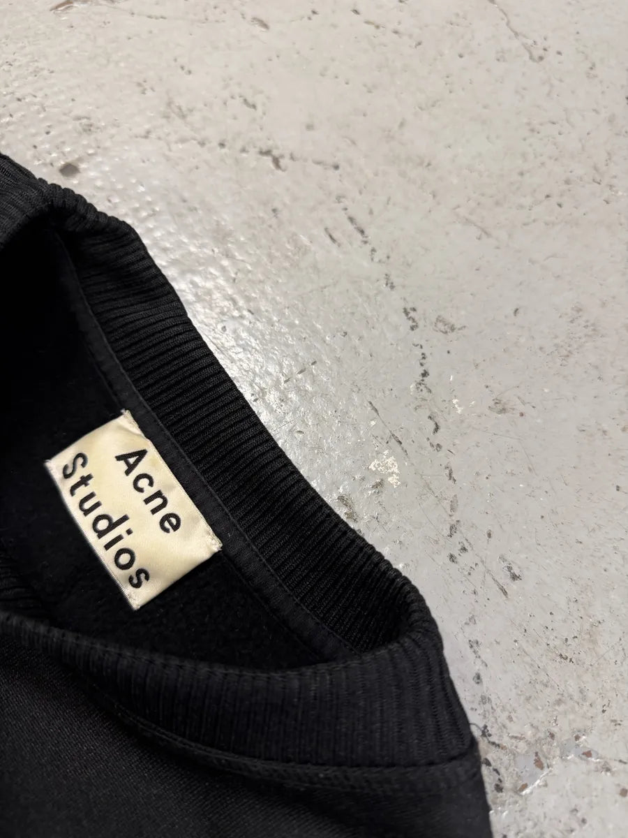 SS2015 Acne Studios Black Vernina B Blur Crewneck Sweater OLyiyPJ 6