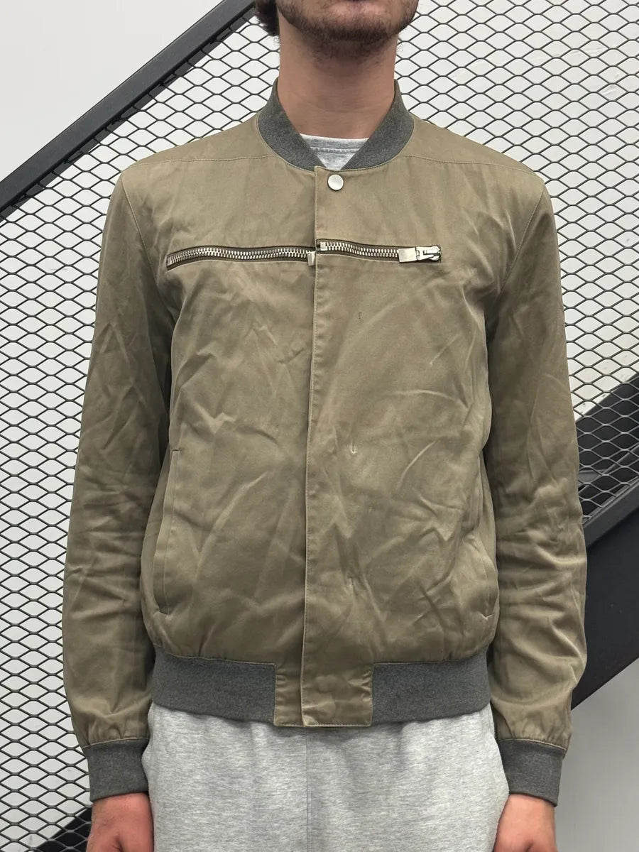 SS2015 Balenciaga Khaki Horizontal Zip Bomber Jacket LjQTJnn 1