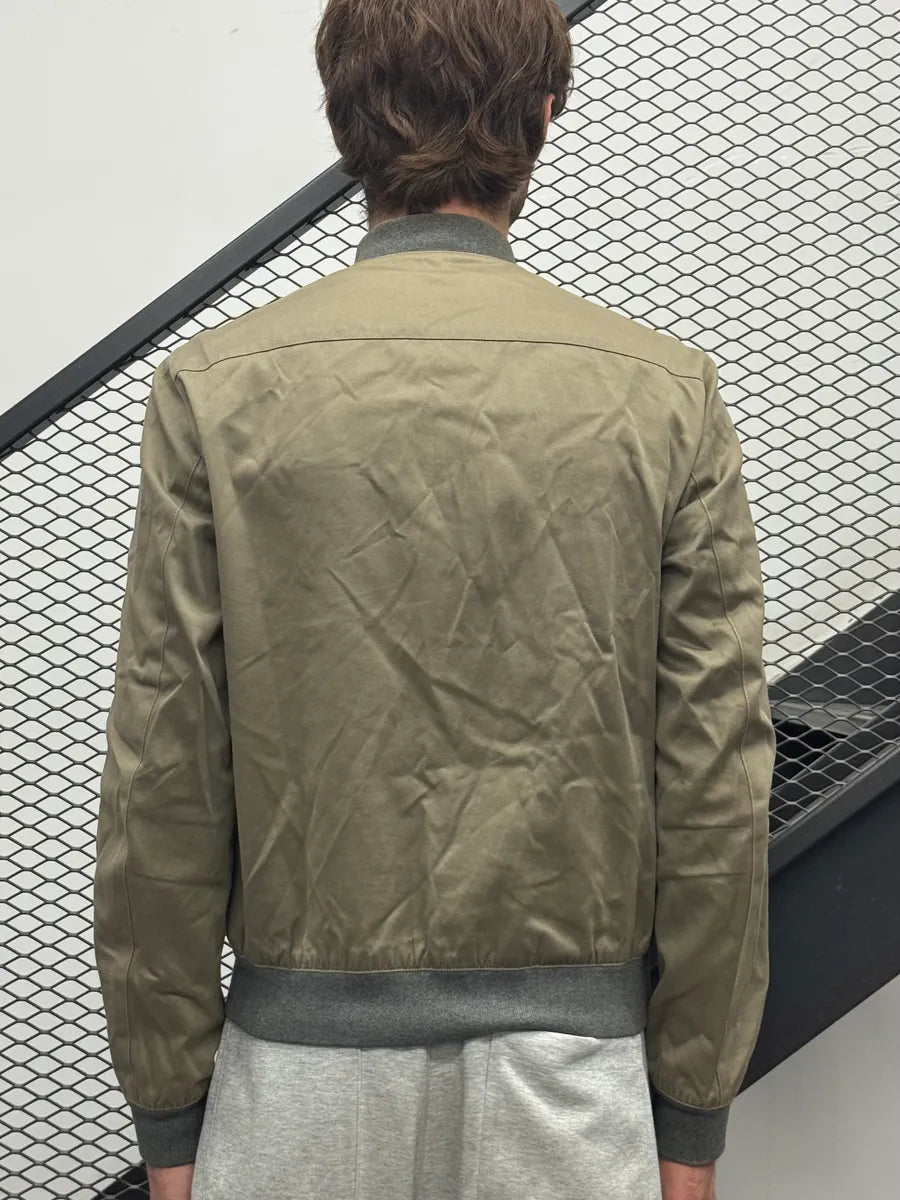 SS2015 Balenciaga Khaki Horizontal Zip Bomber Jacket LjQTJnn 2