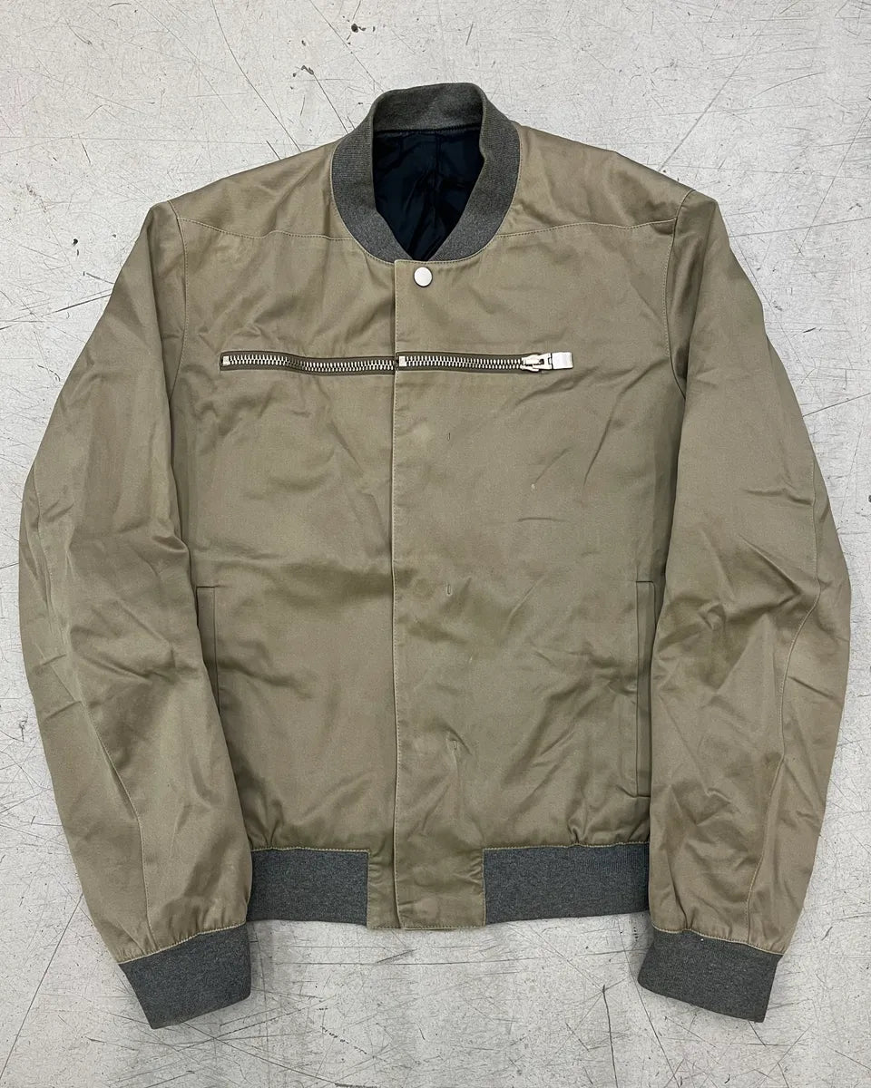 SS2015 Balenciaga Khaki Horizontal Zip Bomber Jacket LjQTJnn 0