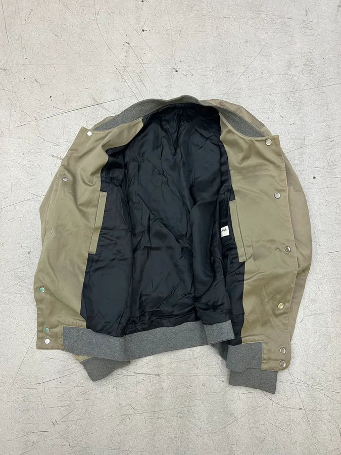 SS2015 Balenciaga Khaki Horizontal Zip Bomber Jacket LjQTJnn 8