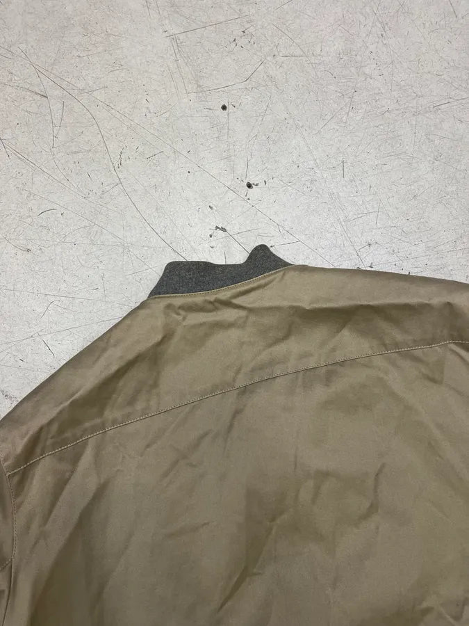 SS2015 Balenciaga Khaki Horizontal Zip Bomber Jacket LjQTJnn 7