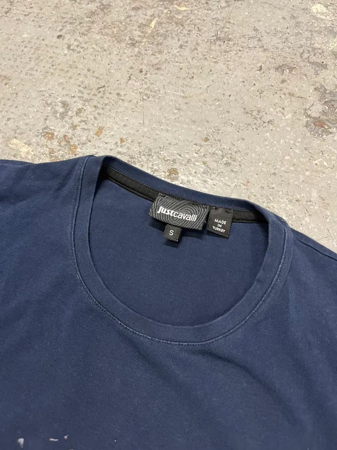 SS2015 Cavalli Lion Fire Blue T-Shirt VTbrVzl 3