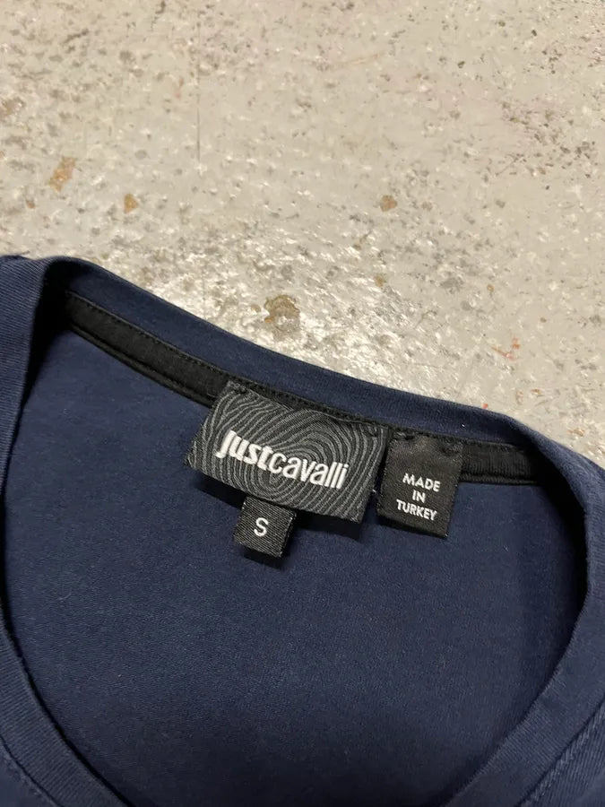 SS2015 Cavalli Lion Fire Blue T-Shirt VTbrVzl 6