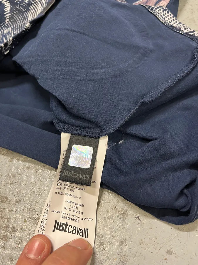 SS2015 Cavalli Lion Fire Blue T-Shirt VTbrVzl 7