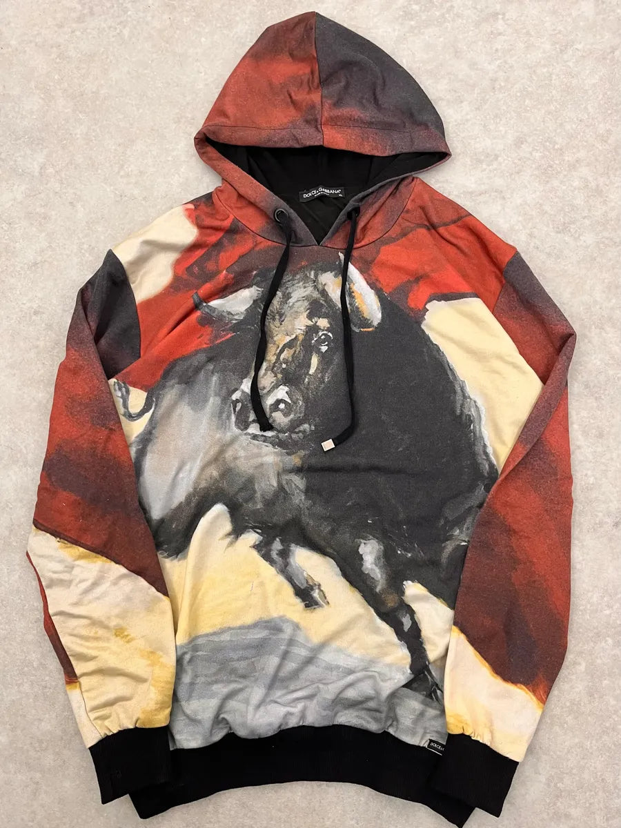SS2015 Dolce & Gabbana Bull Corrida Red Hoodie EvLTZvP 0
