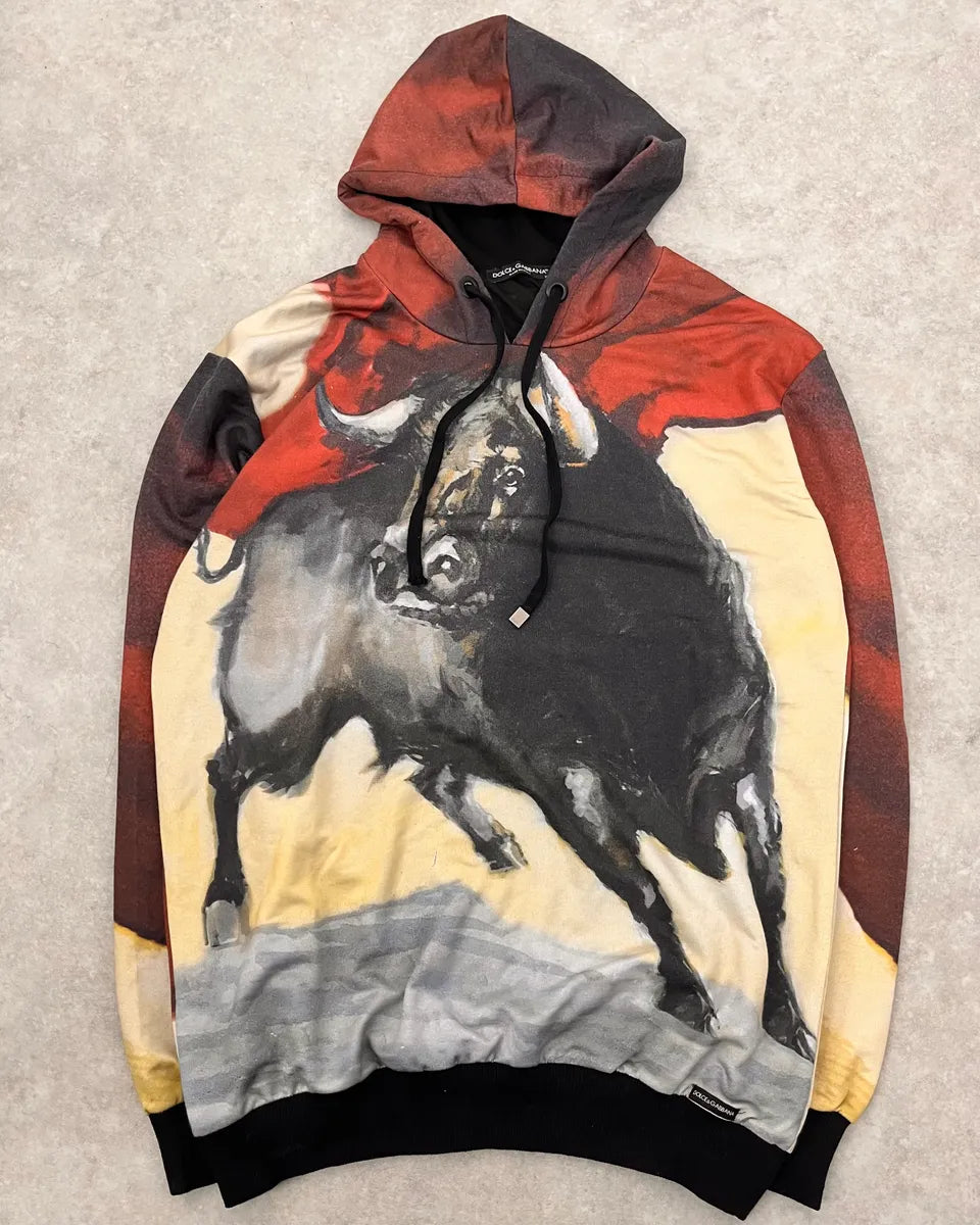 SS2015 Dolce & Gabbana Bull Corrida Red Hoodie EvLTZvP 2