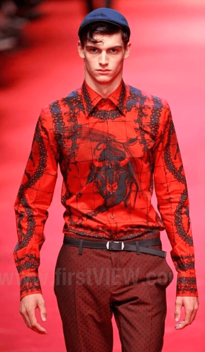 SS2015 Dolce & Gabbana Red & Black Matador Bull Corrida Shirt mrfUPow 1