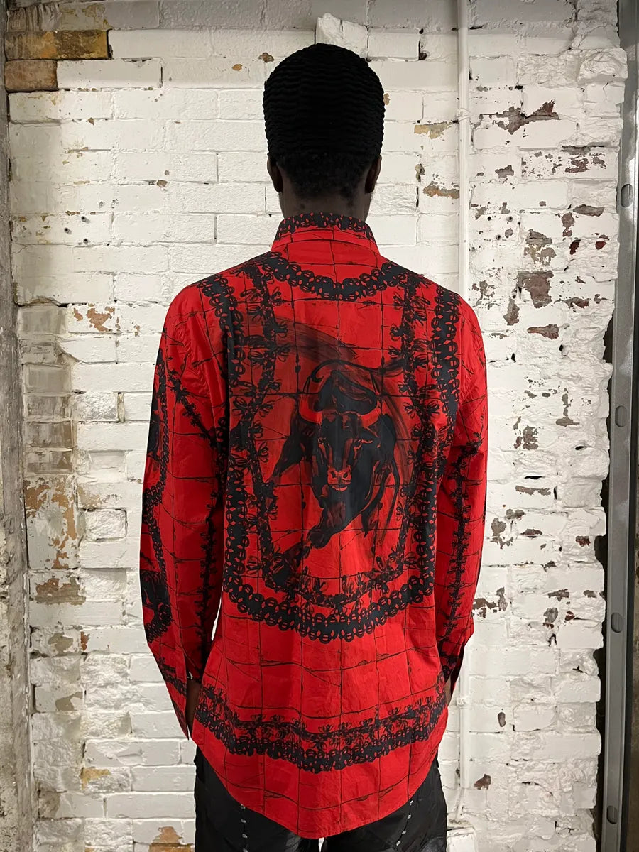 SS2015 Dolce & Gabbana Red & Black Matador Bull Corrida Shirt mrfUPow 2