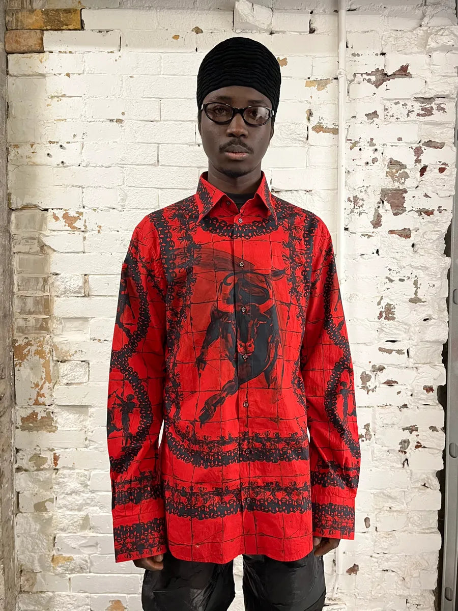 SS2015 Dolce & Gabbana Red & Black Matador Bull Corrida Shirt mrfUPow 4
