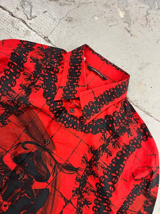 SS2015 Dolce & Gabbana Red & Black Matador Bull Corrida Shirt mrfUPow 5
