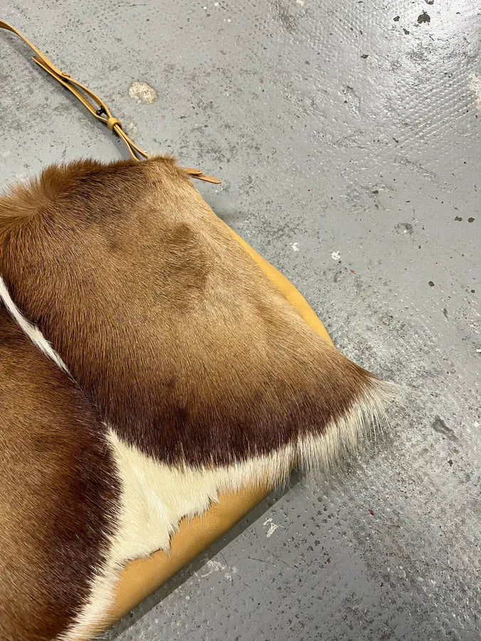 SS2015 Dries Van Noten Fur Beige Leather Shoulder Bag POksWiM 3