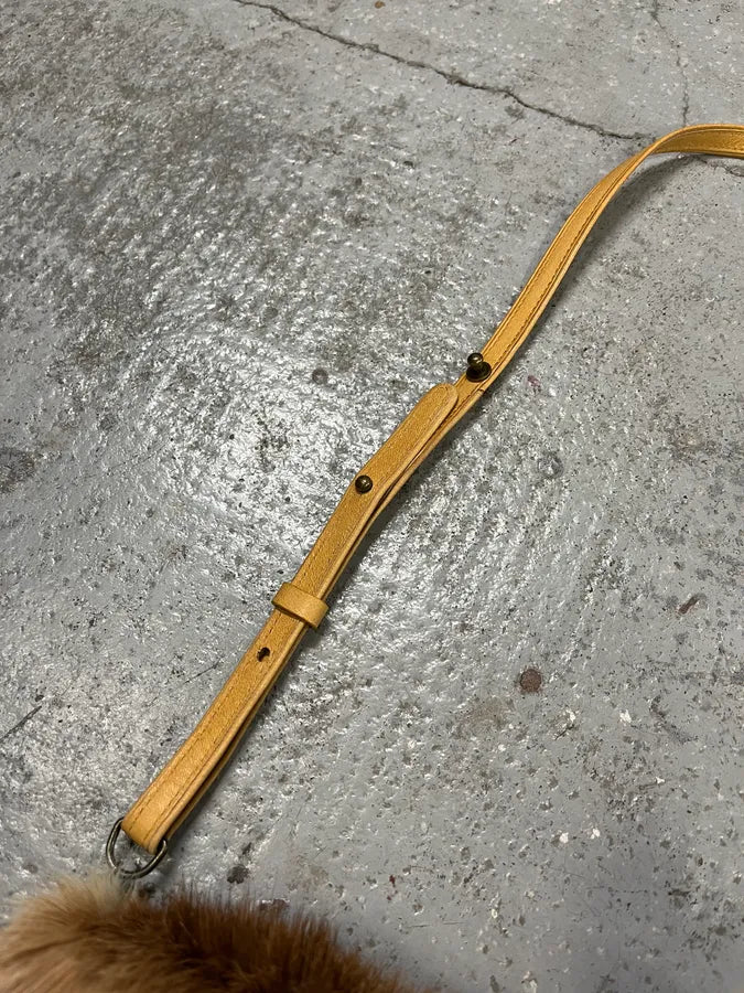 SS2015 Dries Van Noten Fur Beige Leather Shoulder Bag POksWiM 5