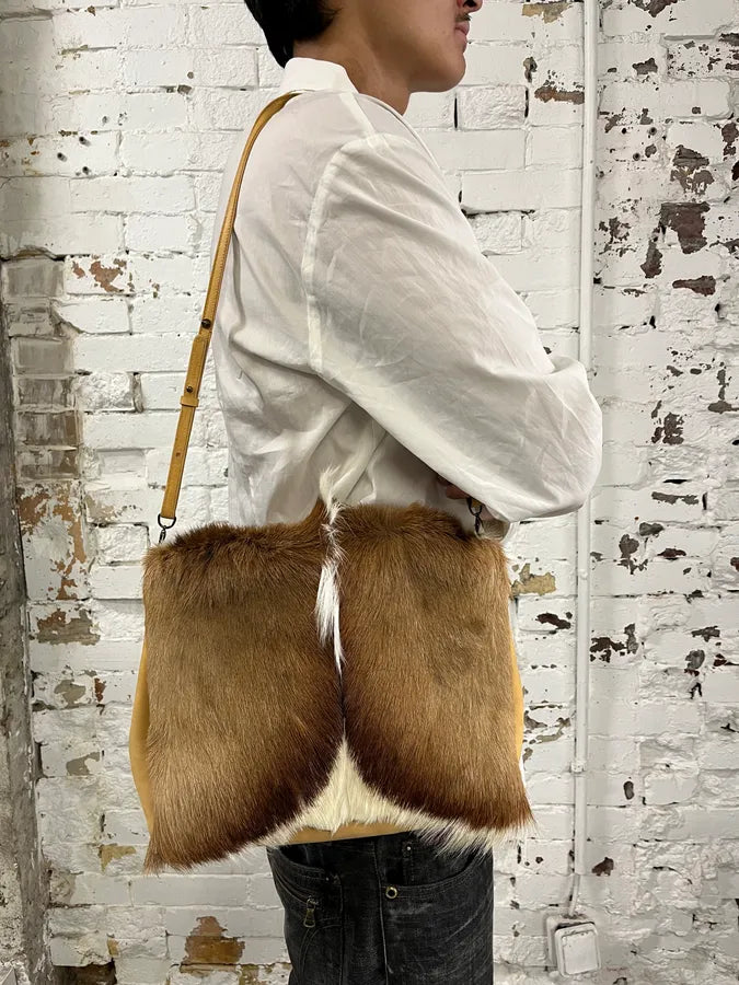 SS2015 Dries Van Noten Fur Beige Leather Shoulder Bag POksWiM 6