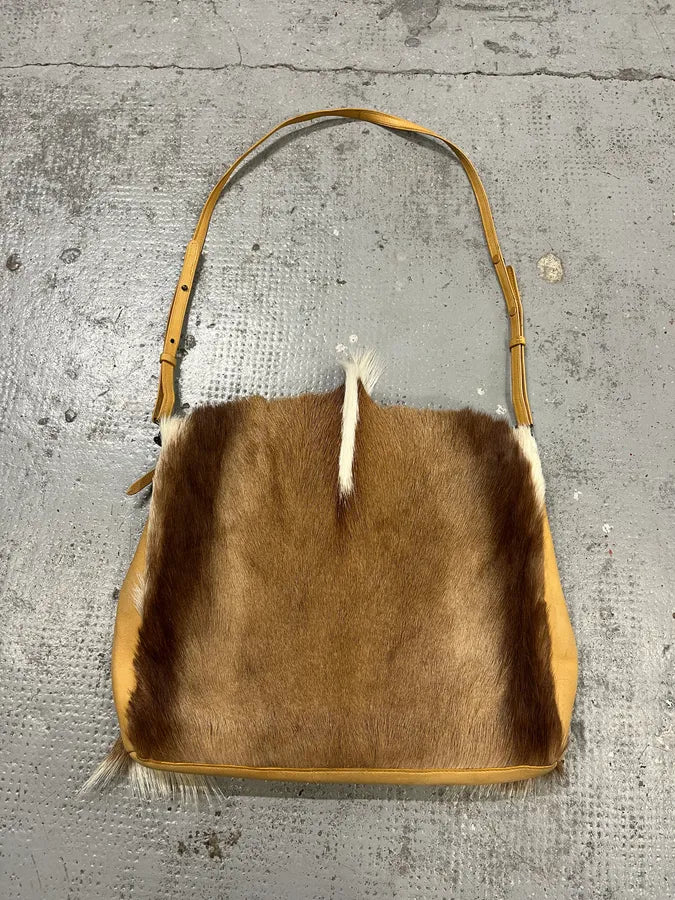 SS2015 Dries Van Noten Fur Beige Leather Shoulder Bag POksWiM 7