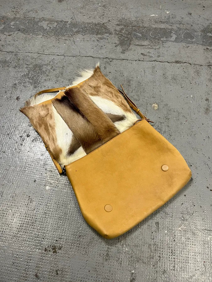 SS2015 Dries Van Noten Fur Beige Leather Shoulder Bag POksWiM 8