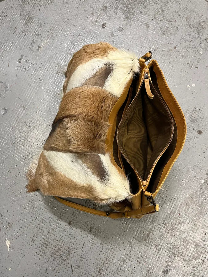 SS2015 Dries Van Noten Fur Beige Leather Shoulder Bag POksWiM 9