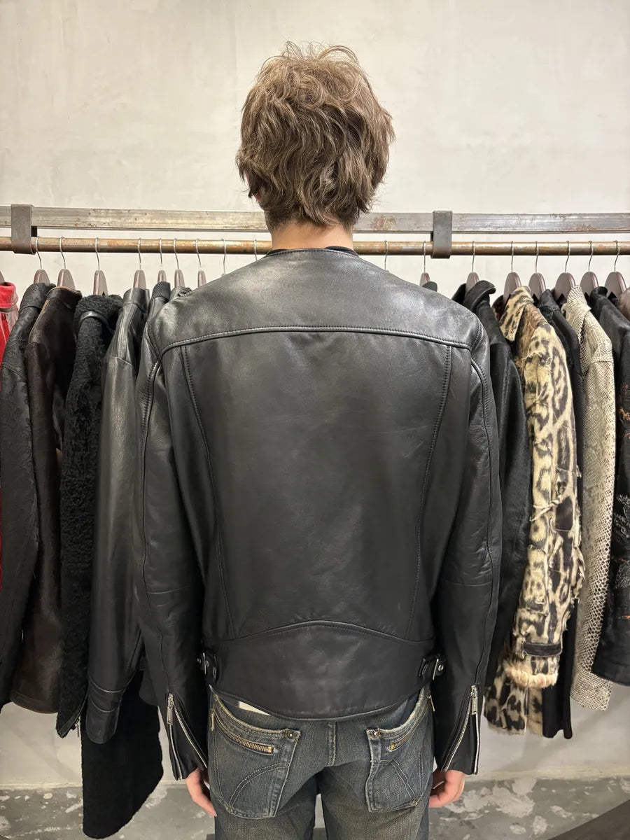 SS2015 DSquared2 Black Leather Hybrid Suede Leather Jacket (M) BMuHqsW 2