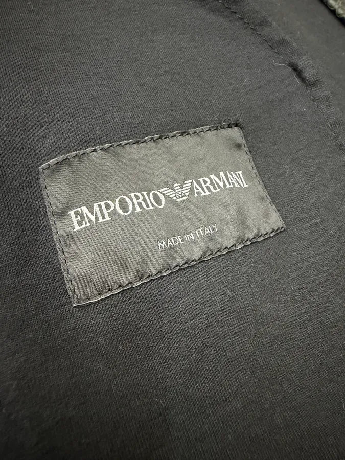SS2015 Emporio Armani Asymmetrical Grained Samurai Leather Jacket RfkUzyW 9
