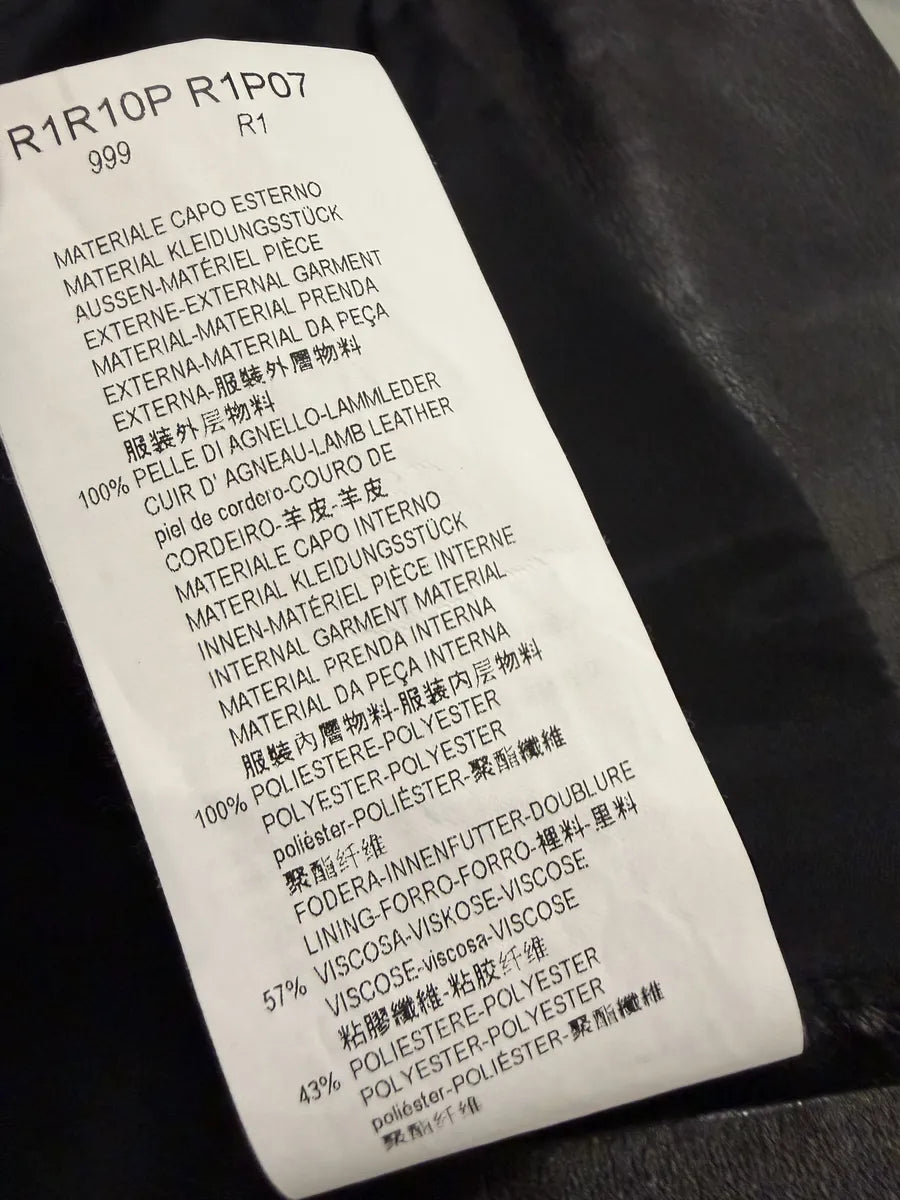 SS2015 Emporio Armani Black Asymmetrical Biker Leather Jacket gHmOUGz 10