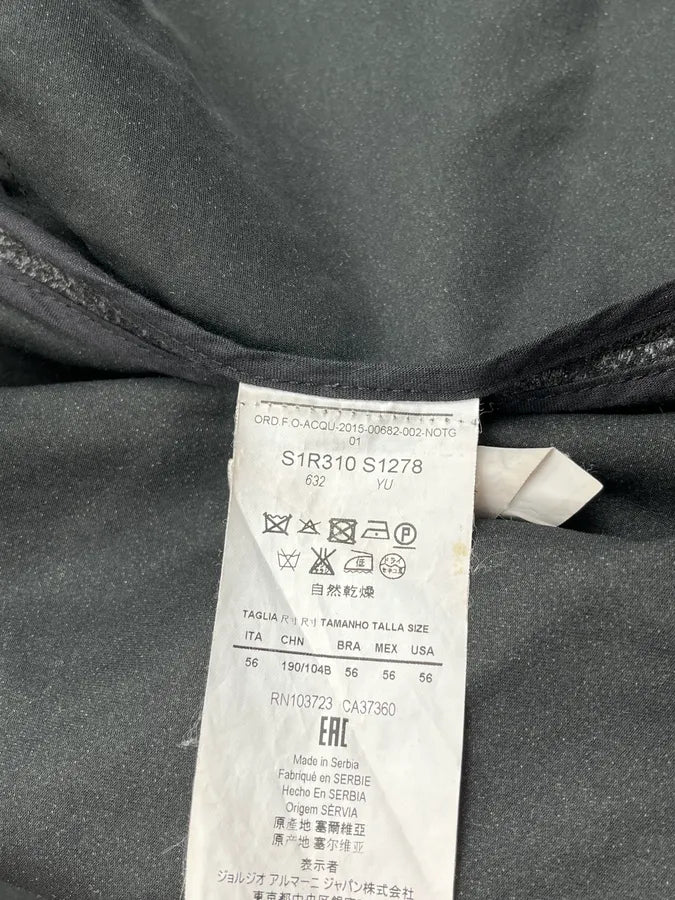 SS2015 Emporio Armani Grey Woven Trompe L’oeil Bomber Jacket OHOGazZ 12