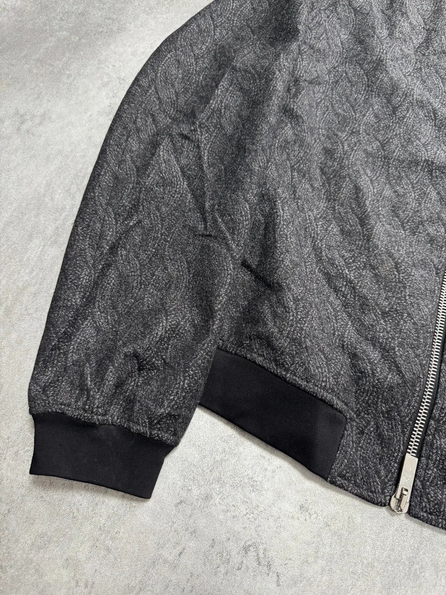 SS2015 Emporio Armani Ropes Trompe L’Oeil Grey Bomber (L) 4