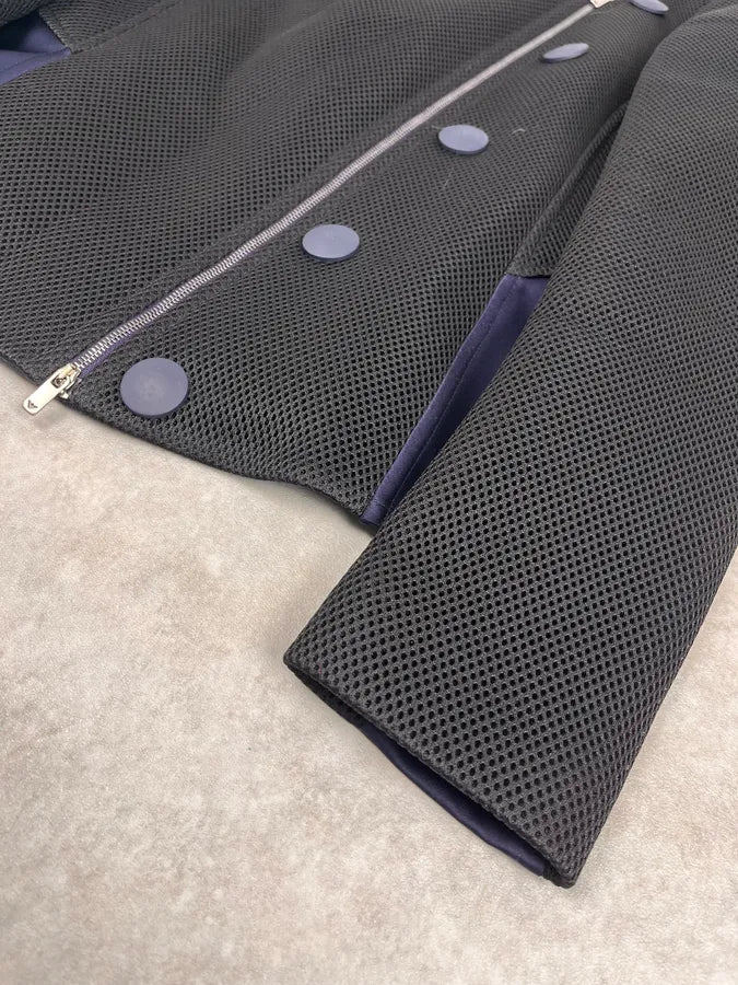 SS2015 Emporio Armani Two Tone Blue & Black Asymmetrical Jacket OGwPpzY 5