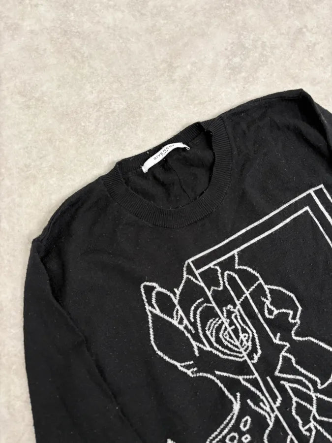 SS2015 Givenchy Black Bambi Abstract Sweater by Riccardo Tisci GHFjSnN 4