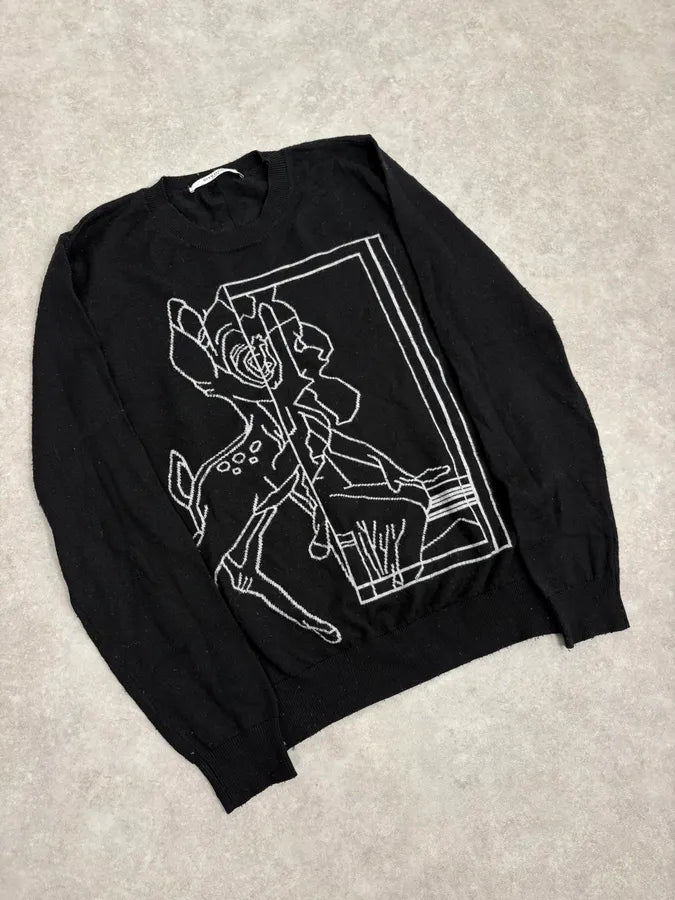 SS2015 Givenchy Black Bambi Abstract Sweater by Riccardo Tisci GHFjSnN 3