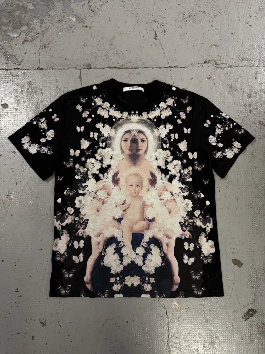 SS2015 Givenchy Black Cotton Virgin Graphic T-Shirt by Riccardo Tisci CcOsEhb 0