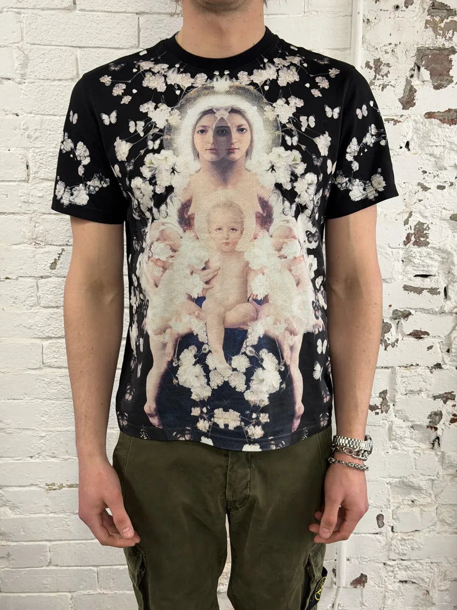 SS2015 Givenchy Black Cotton Virgin Graphic T-Shirt by Riccardo Tisci CcOsEhb 1