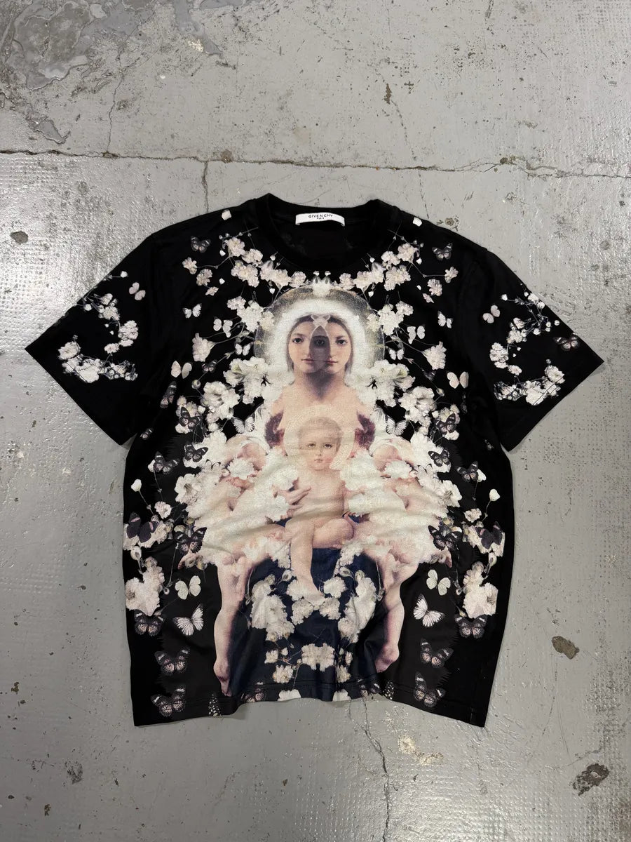 SS2015 Givenchy Black Cotton Virgin Graphic T-Shirt by Riccardo Tisci CcOsEhb 3