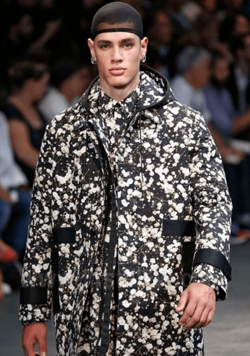SS2015 Givenchy Black Floral Zip-up Hoodie by Riccardo Tisci yctnuJV 3