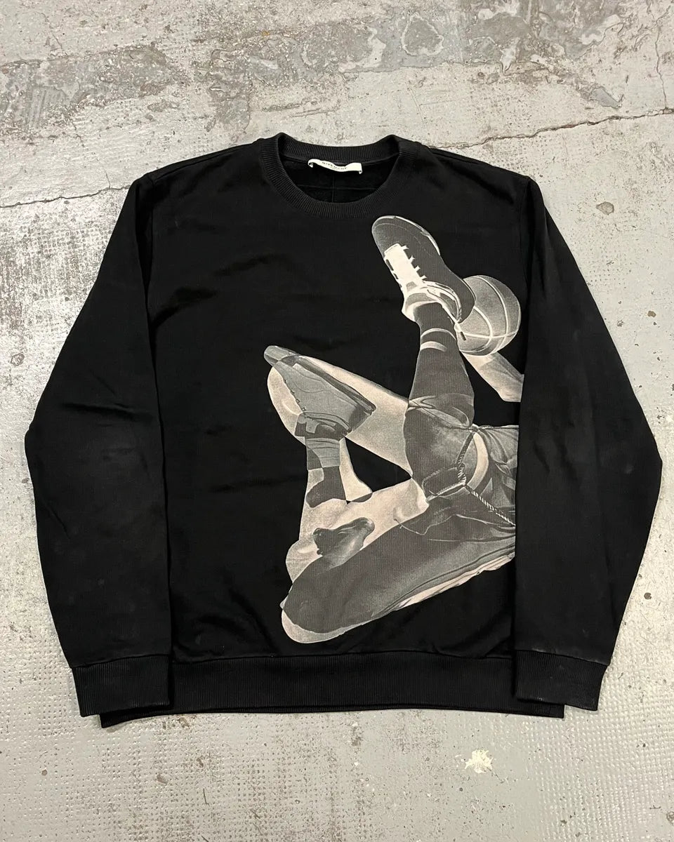 SS2015 Givenchy Black Graphic Swater by Riccardo Tisci QRzwbYO 0