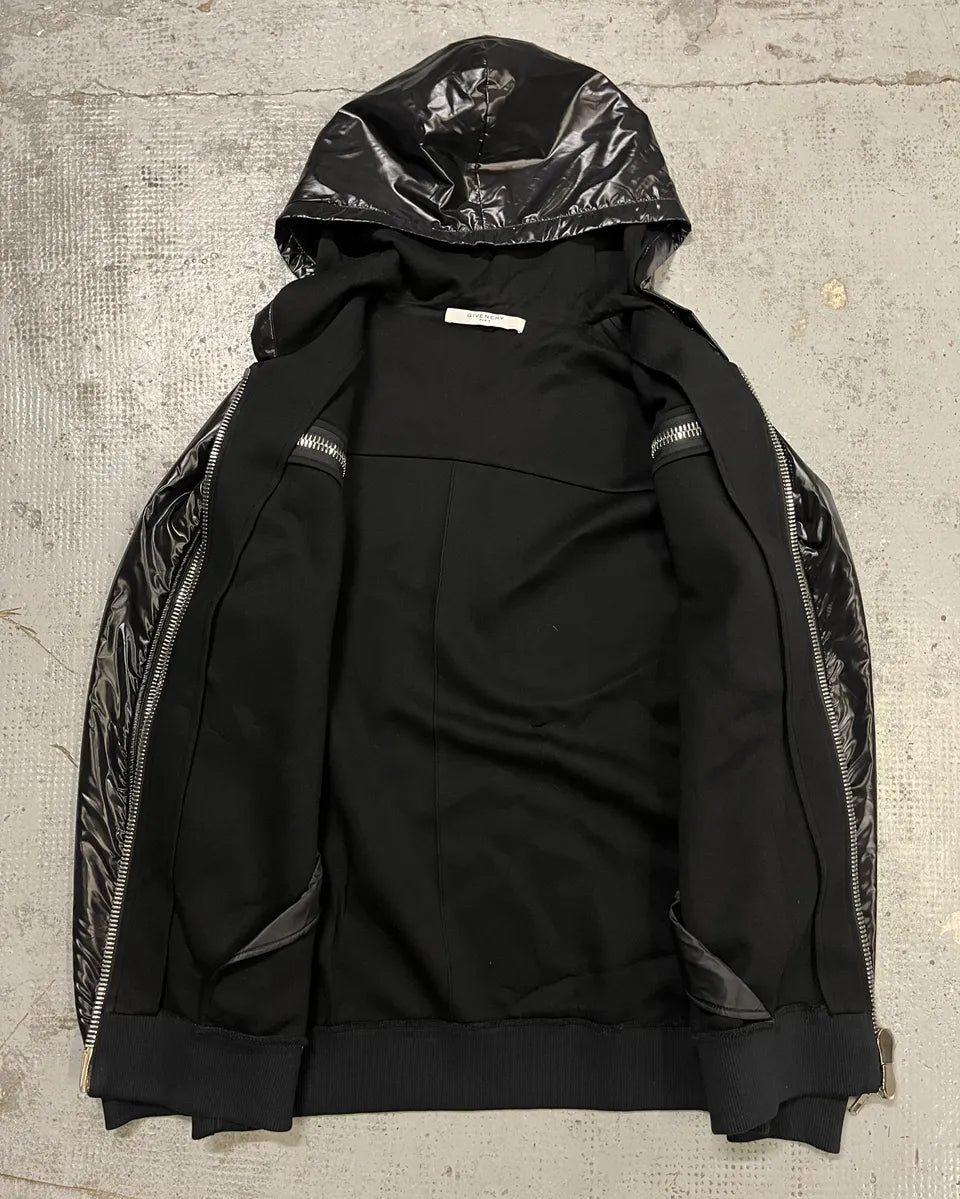 SS2015 Givenchy Black Hybrid Zip-Up Hoodie by Riccardo Tisci FfDpVFb 7