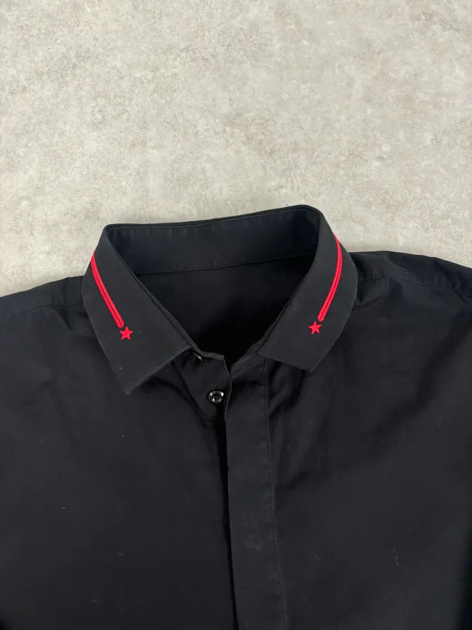 SS2015 Givenchy Black Mafia Red Stars Shirt by Riccardo Tisci wysxWJs 3