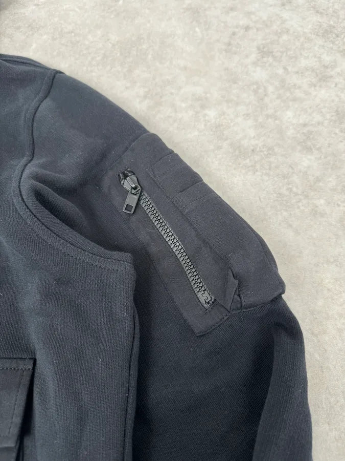 SS2015 Givenchy Black Multi Pockets Cargo Zip-up Hoodie QKVlvXY 7