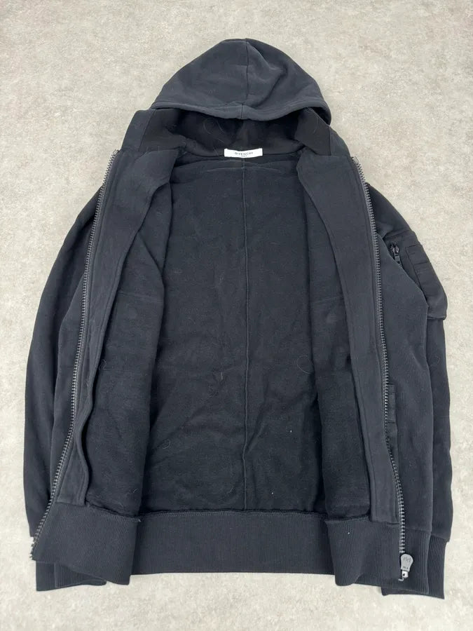 SS2015 Givenchy Black Multi Pockets Cargo Zip-up Hoodie QKVlvXY 9