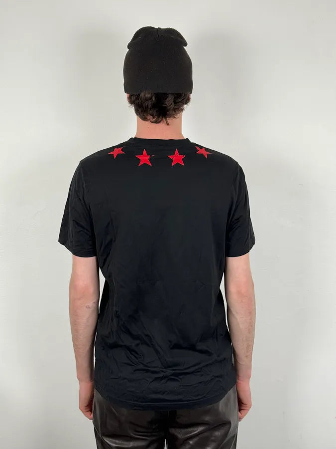 SS2015 Givenchy Black Red Stars T-Shirt by Riccardo Tisci QQeLcag 2