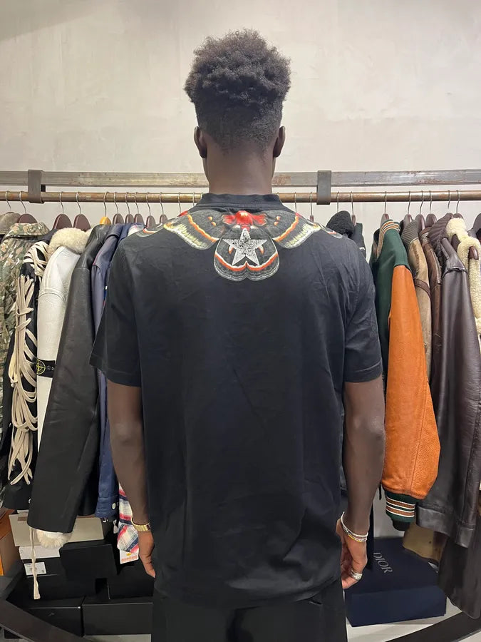 SS2015 Givenchy Butterfly Neck Black T-Shirt by Riccardo Tisci MAtkWbE 2