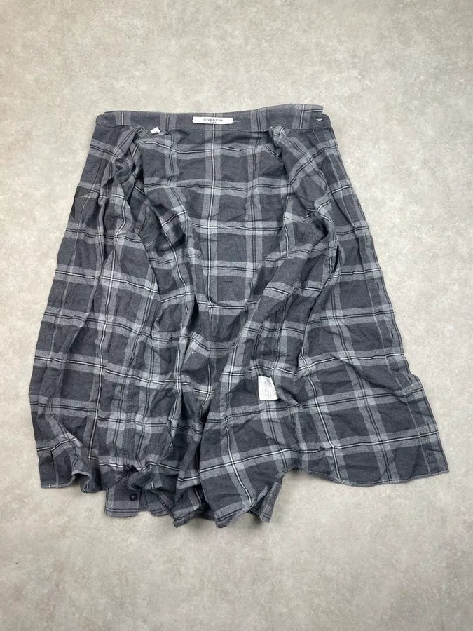 SS2015 Givenchy Grey & Black Star Plaid Shirt by Riccardo Tisci kinTsCj 12