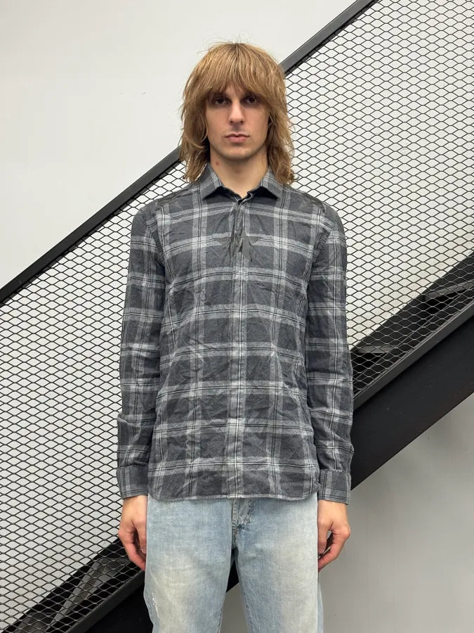 SS2015 Givenchy Grey & Black Star Plaid Shirt by Riccardo Tisci kinTsCj 4