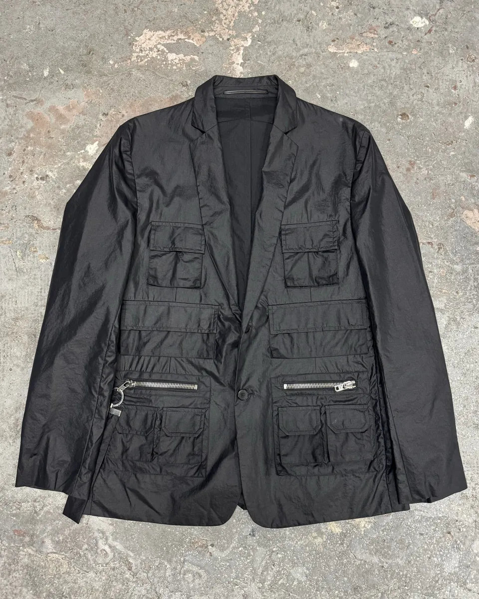 SS2015 Givenchy Multi Pockets Nylon Cargo Black Blazer Jacket by Riccardo Tisci (L) 0
